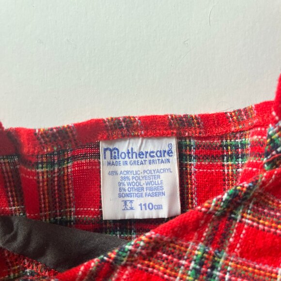 Vintage Red Tartan Toddler Winter Dress - Picture 3 of 3